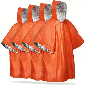 Emergency Survival Rain Ponchos with Hood
